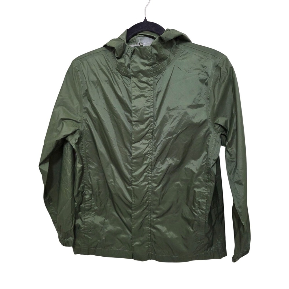 Iceburg‎ Youth Lightweight Olive Green Hooded Rain Winter break Jacket Size M 12